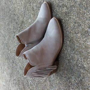 Suede Fringe Bootie